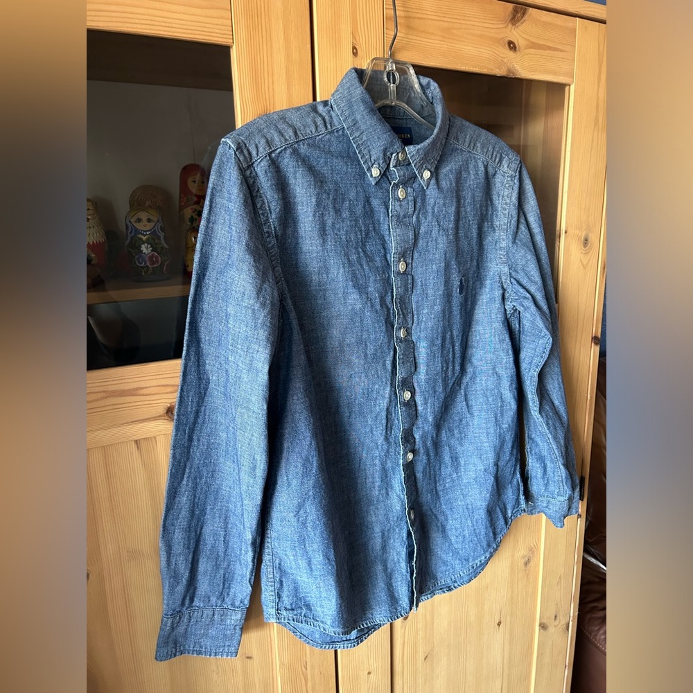 Ralph Lauren Kids Jean Button Down long sleeve Size Large